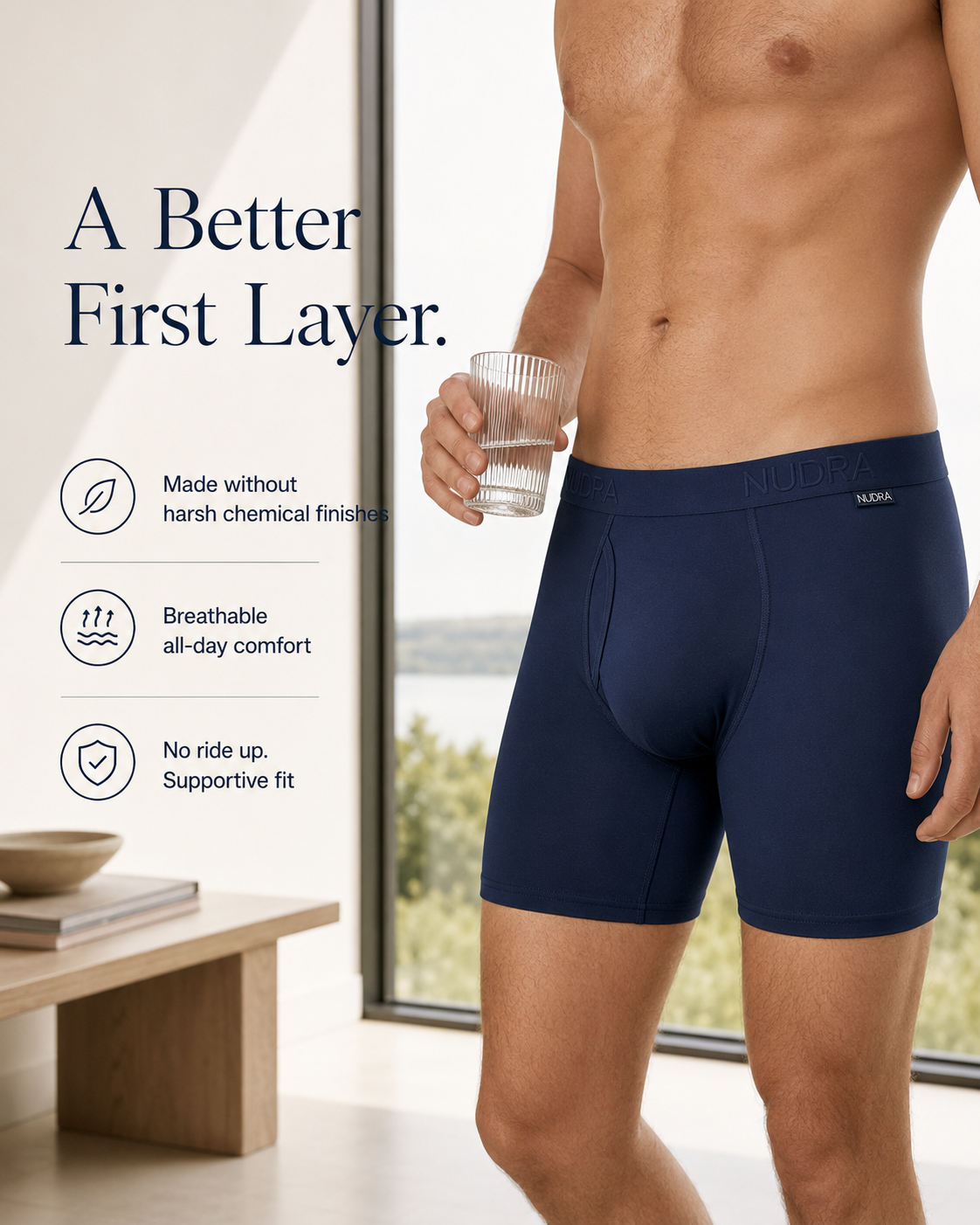 NUDRA ORGANIC COTTON BOXER BREIF