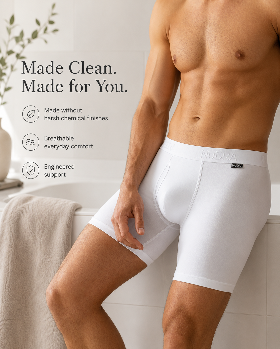 NUDRA ORGANIC COTTON BOXER BREIF